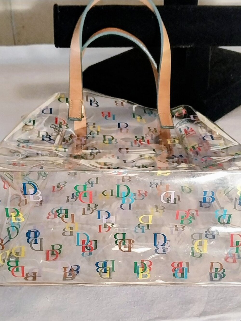 DOONEY & BOURKE Signature DB Small Clear IT Lunch Mini Tote Handbag Multi Color - Picture 3 of 7